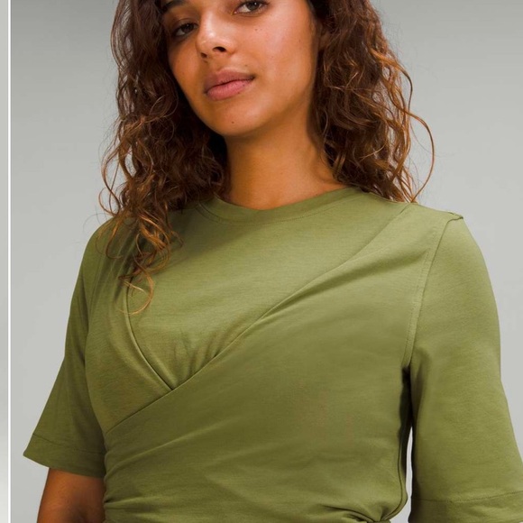 Lululemon Cotton Wrap-Front T-Shirt Dress, Size 8 - Picture 6 of 6